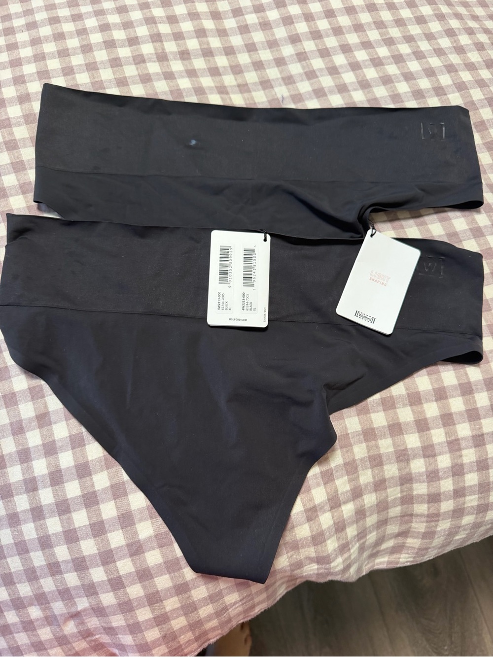 Wolford Seamless Black Thong Underwear Duo XL